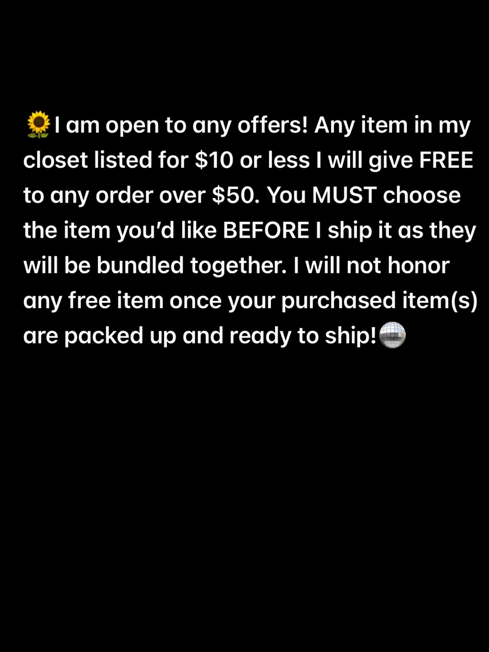 FREE ITEMS